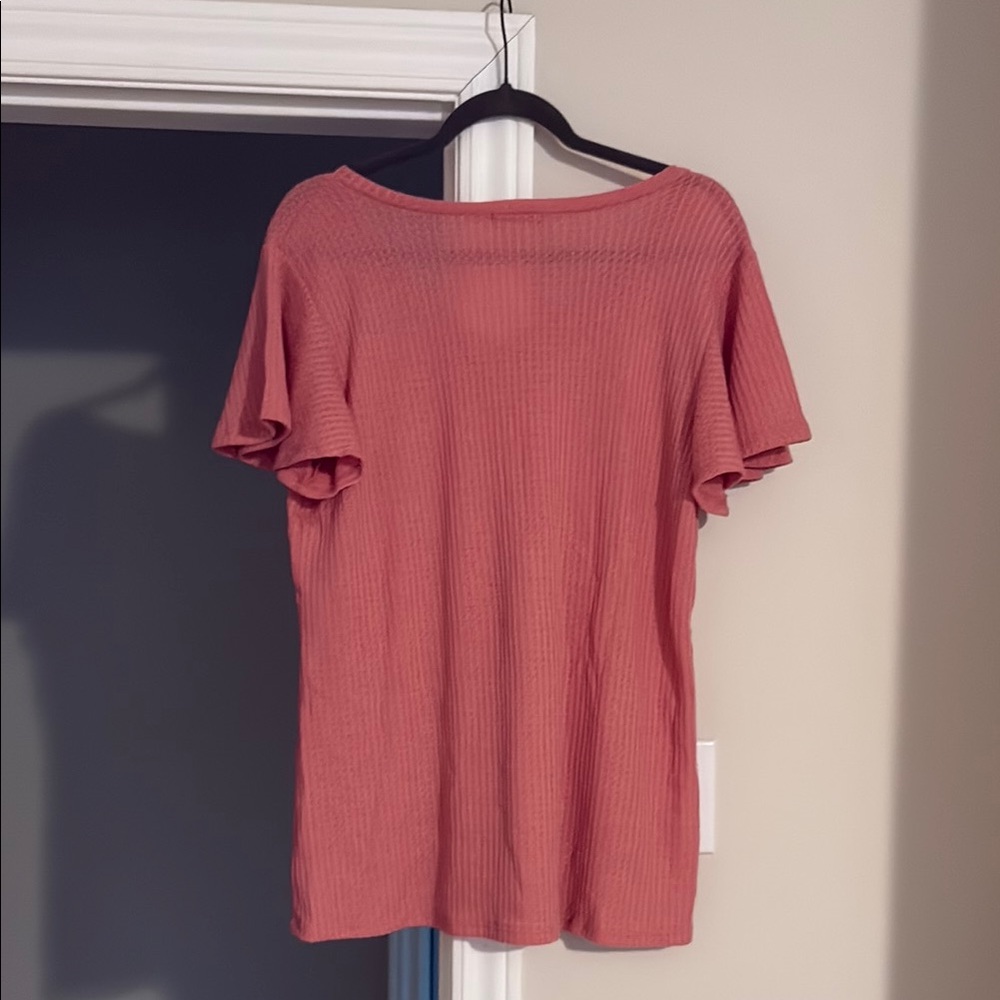 Pink V-Neck Top - Picture 3 of 3